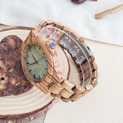 Rainch Vintage Wooden Quartz Watch for Men and Women