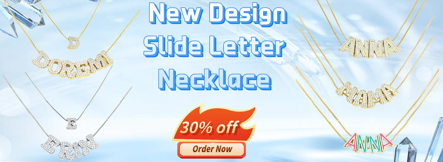 Custom Name Hoop Earrings - Stainless Steel with Crystals