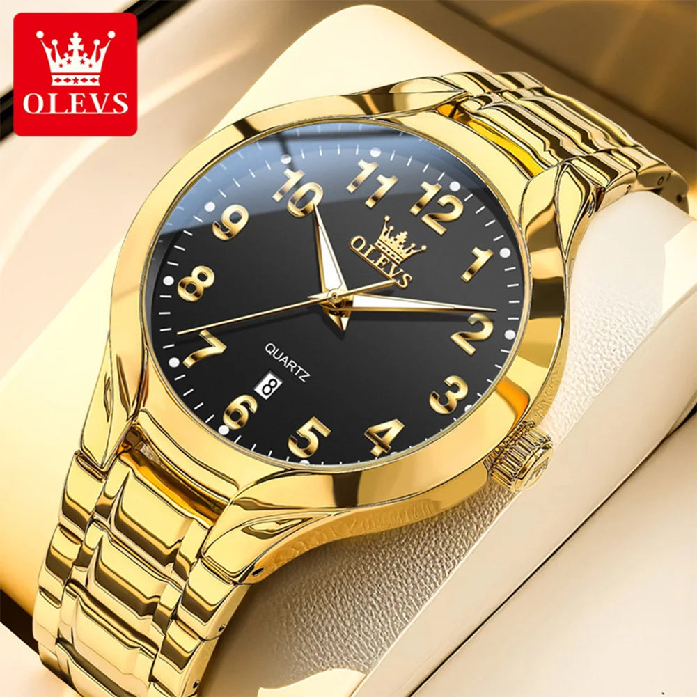 OLEVS 3650 Men’s Quartz Watch with Luminous Hands and Week Display