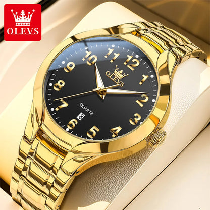 OLEVS 3650 Men’s Quartz Watch with Luminous Hands and Week Display