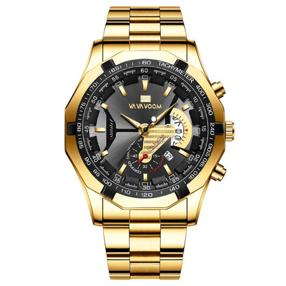 VA VA VOOM VA-238 Men’s Sport Quartz Watch with Stainless Steel Band