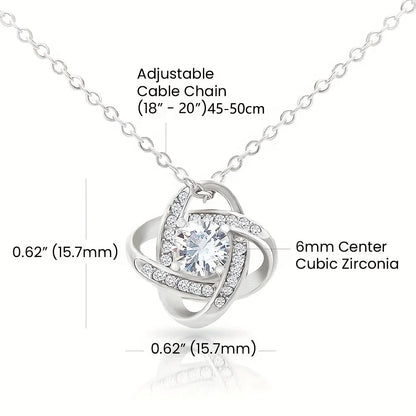 Cubic Zirconia Pendant Necklace – Copper, Silver Tone, 45cm