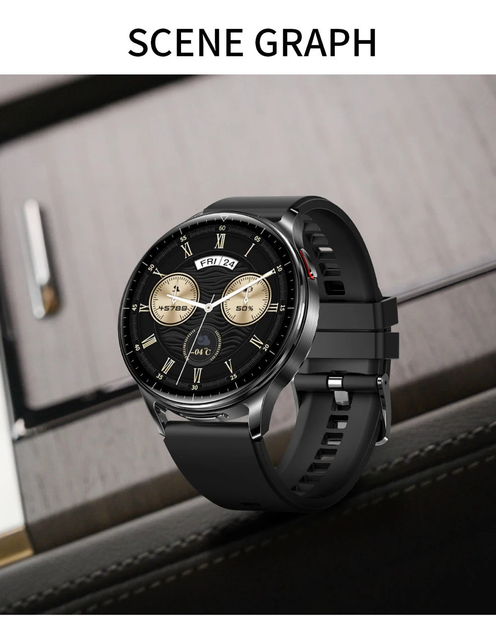 2-in-1 Smartwatch with TWS Earbuds - 1.39" IPS, Heart Rate, IP67, Bluetooth 5.0, 300mAh