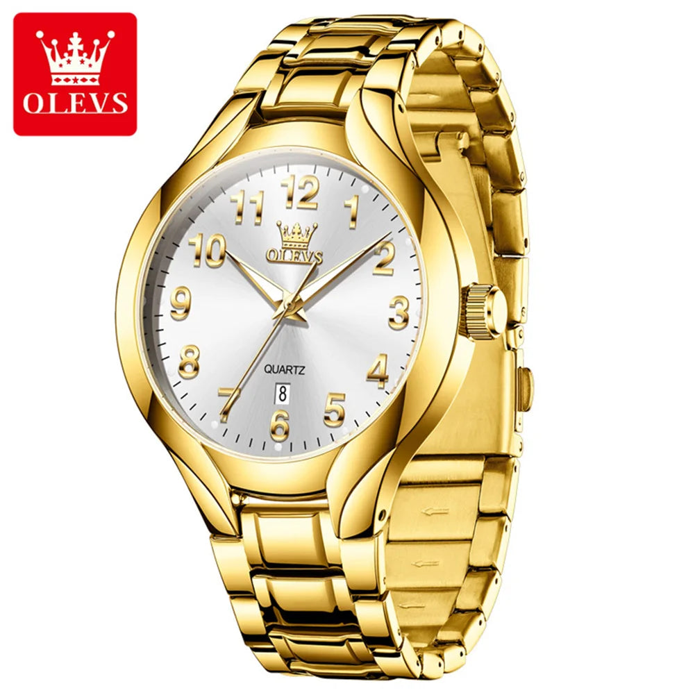 OLEVS 3650 Men’s Quartz Watch with Luminous Hands and Week Display