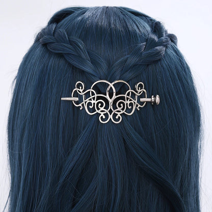 Celtic Knot Hair Stick – Retro Irish Style, Metal Alloy, Silver, 3 Styles