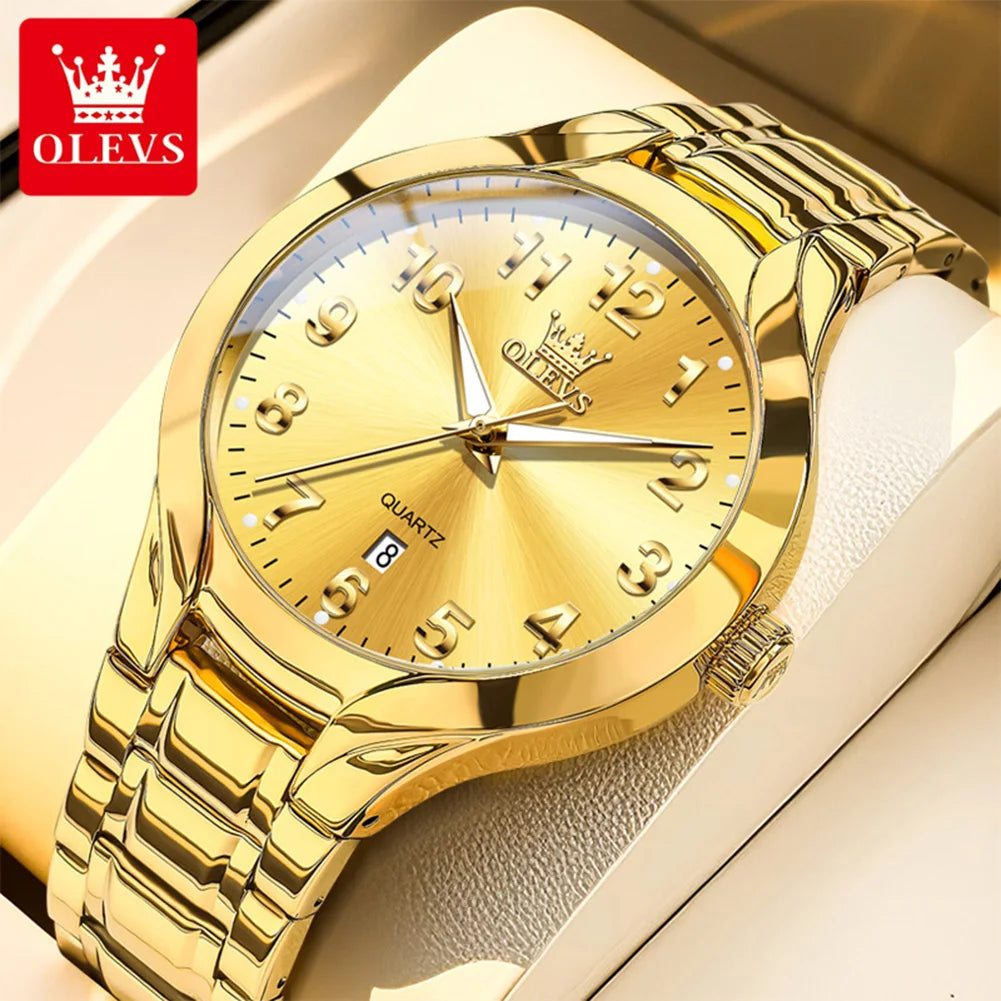OLEVS 3650 Men’s Quartz Watch with Luminous Hands and Week Display