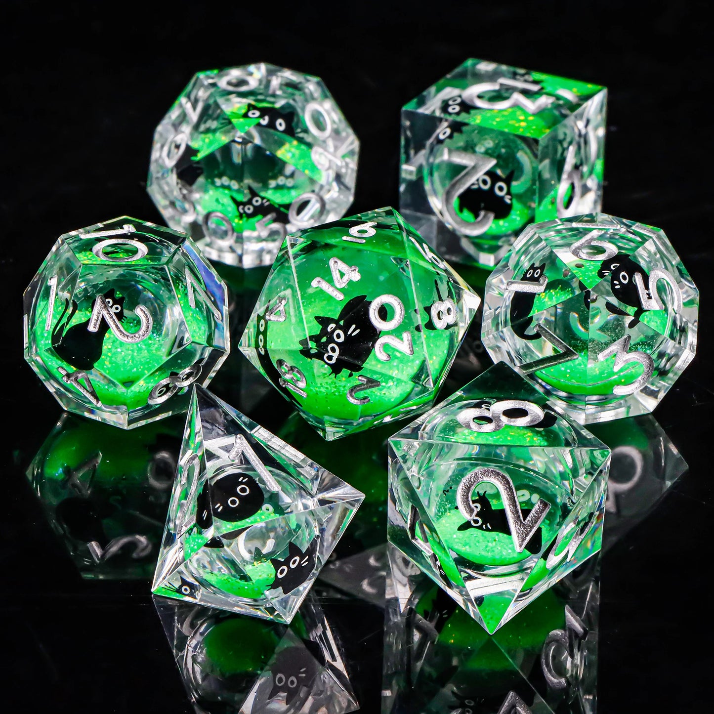 Liquid Core Butterfly DnD Dice Set – 7 Pcs