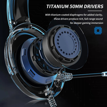 BINNUNE Gaming Headset - 50mm Drivers, Noise Cancelling Mic, Multi-Platform