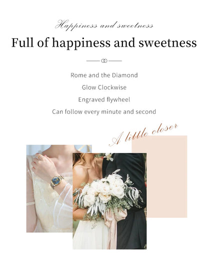 OLEVS 2859+2897 Couple Watch - Stainless Steel, Waterproof, Chronograph, Moon Phase, Flywheel