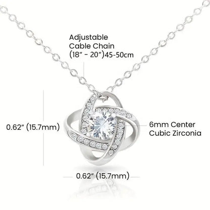 Cubic Zirconia Pendant Necklace – Copper, Silver Tone, 45cm