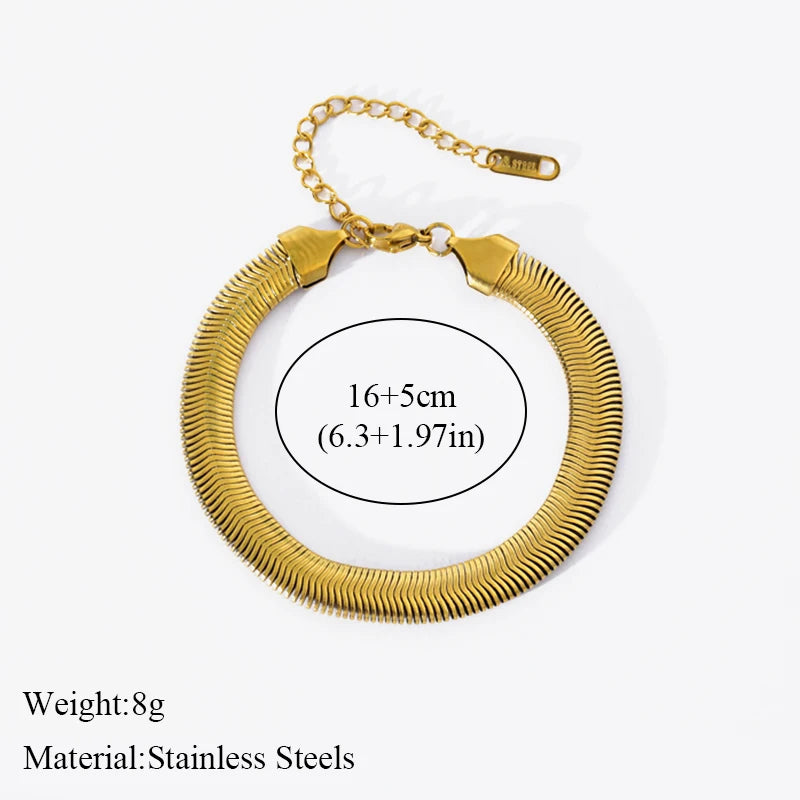 18K Gold Plated Twisted Bracelet - Stainless Steel Bangle