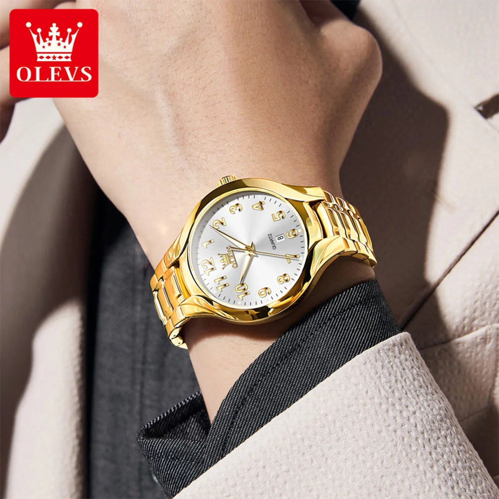 OLEVS 3650 Men’s Quartz Watch with Luminous Hands and Week Display