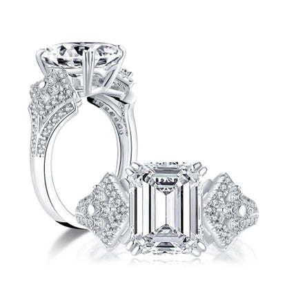 Moissanite Engagement Ring - 925 Sterling Silver