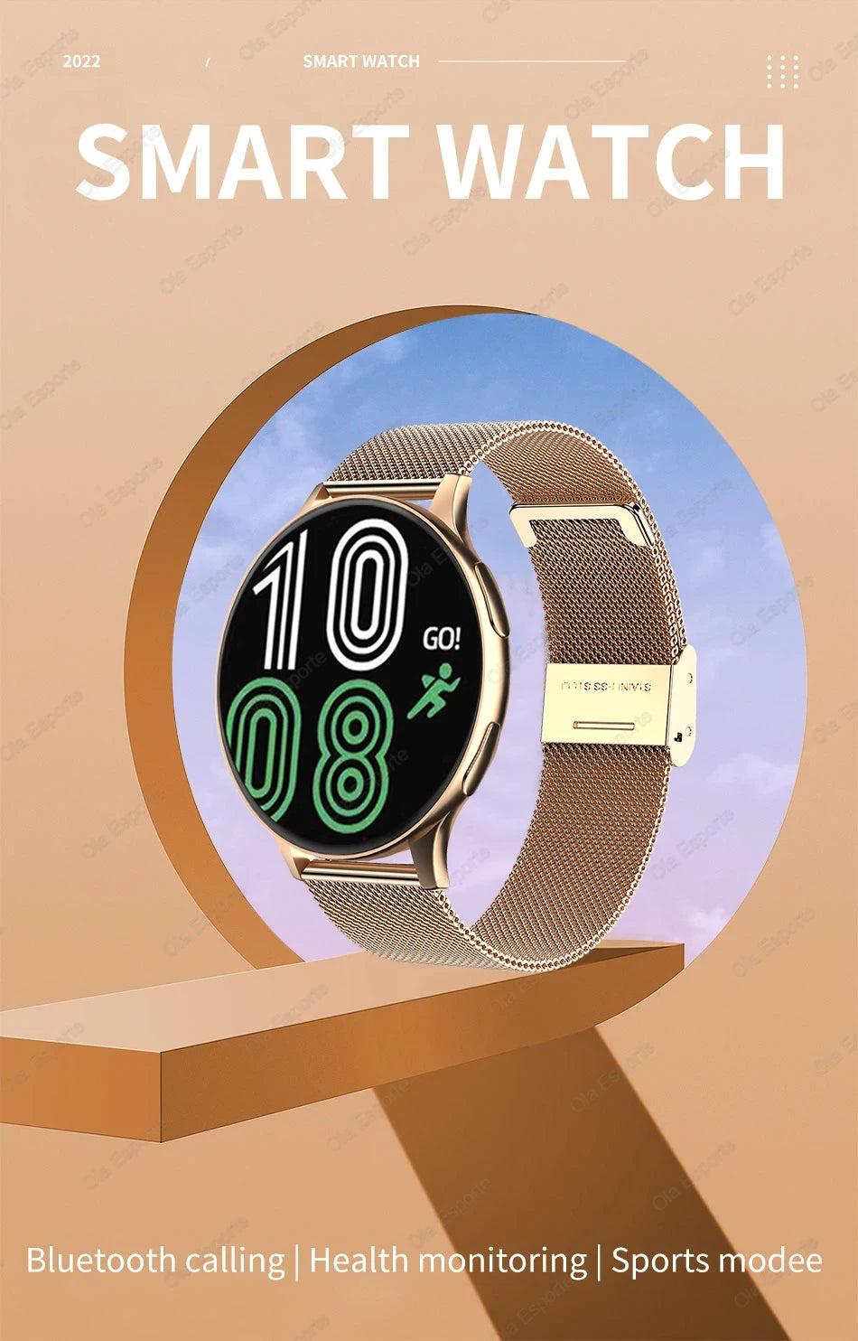 Women's Smart Watch 6 - Health Monitor Bluetooth Call Waterproof