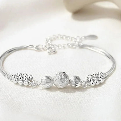 925 Sterling Silver Lucky Beads Bracelet