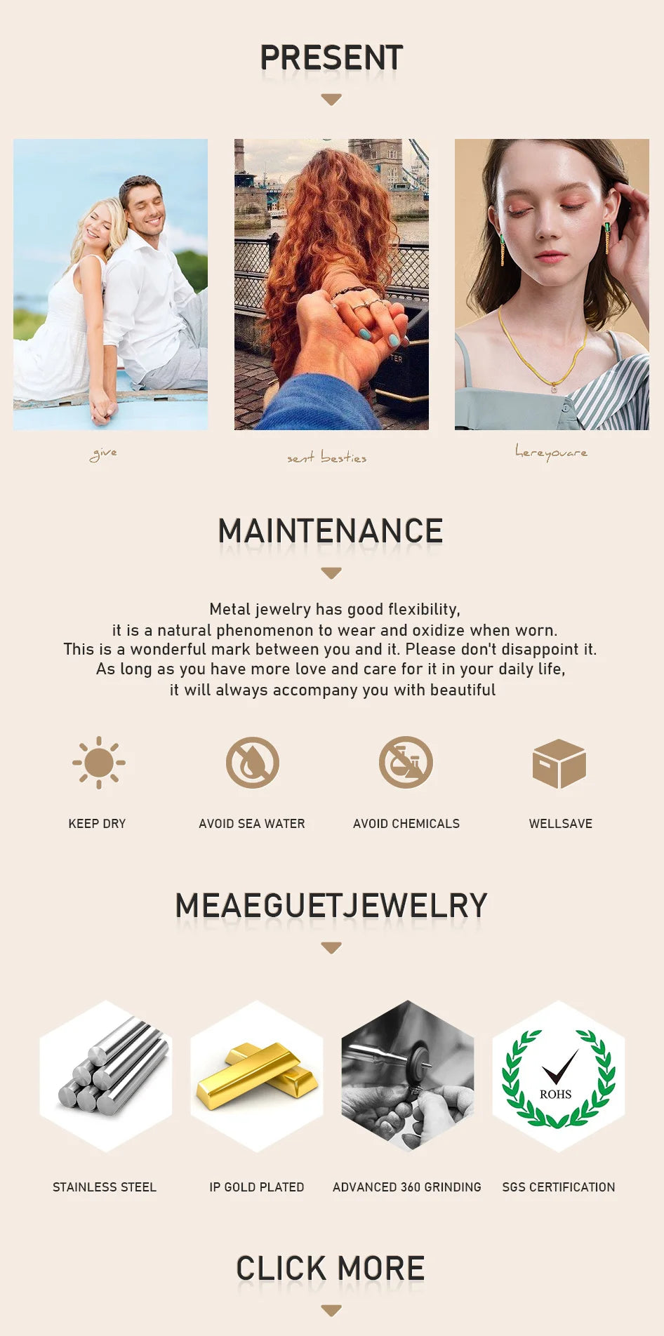 Gold Stainless Steel Chunky Link Chain Bracelet