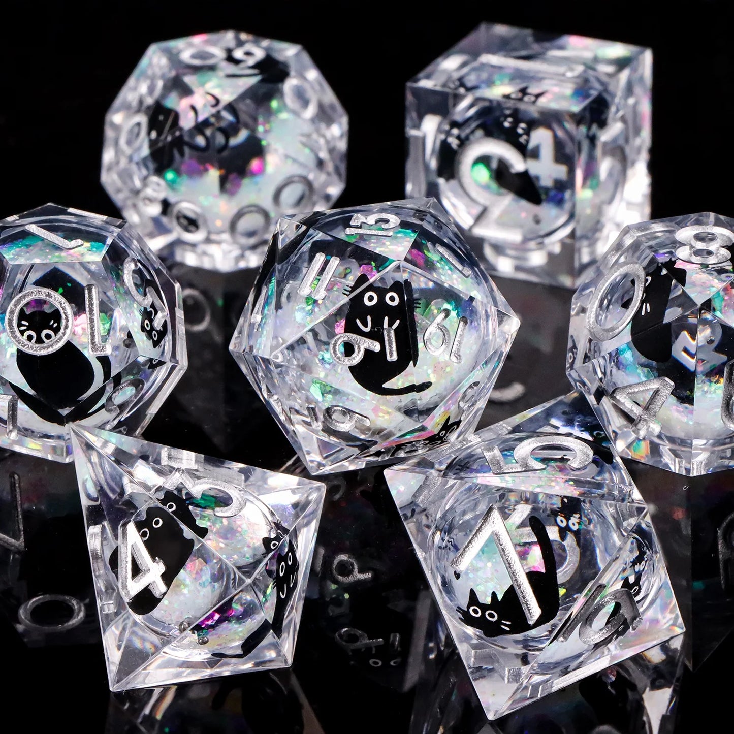 Liquid Core Butterfly DnD Dice Set – 7 Pcs