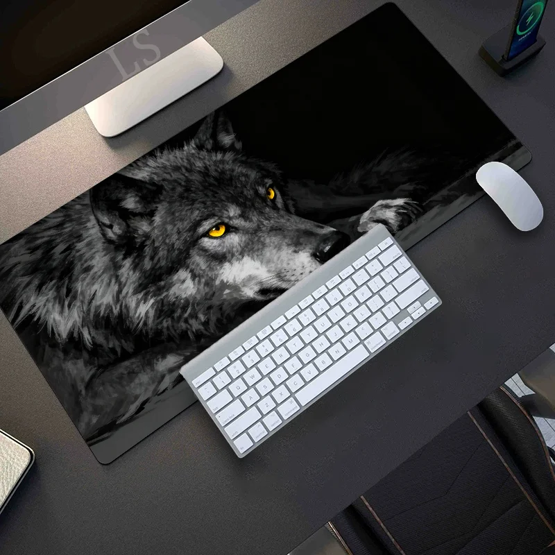 Large Wolf Mouse Pad - XXL Gaming Desk Mat 300x700x2mm