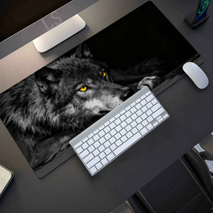 Large Wolf Mouse Pad - XXL Gaming Desk Mat 300x700x2mm