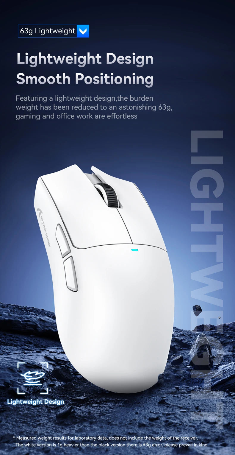 Attack Shark X11 Wireless Gaming Mouse - 22000 DPI, RGB, PAW3311 Sensor, Lightweight