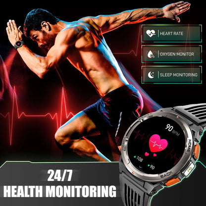 EIGIIS KE5 Smart Watch – 1.45" TFT, 3ATM, 530mAh, Compass & Altimeter