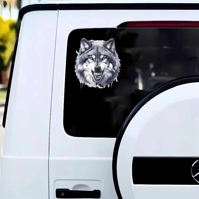 Wolf Head Car Sticker - Waterproof Vinyl Sunscreen Decal