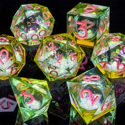 Liquid Core Butterfly DnD Dice Set – 7 Pcs