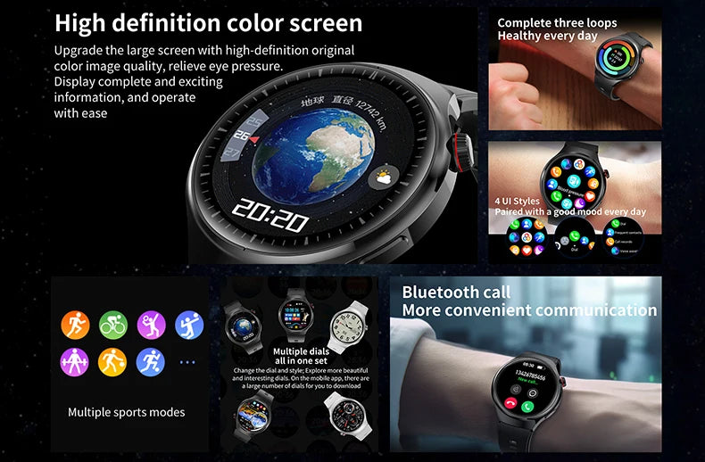 Smart Watch 6 Pro - 1.46" AMOLED NFC Heart Rate IP68 Bluetooth Call