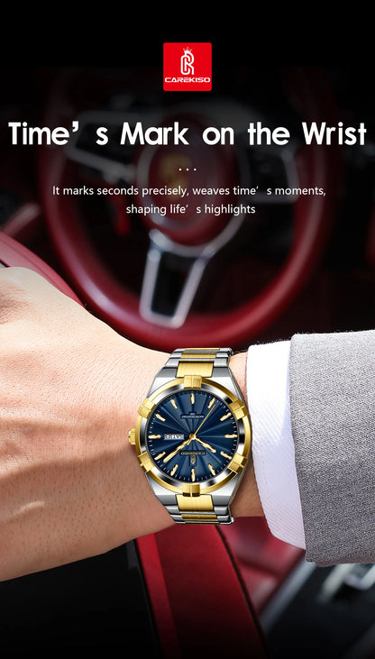 CAREKISO Military Watch - Waterproof Luminous Quartz with Date & Week