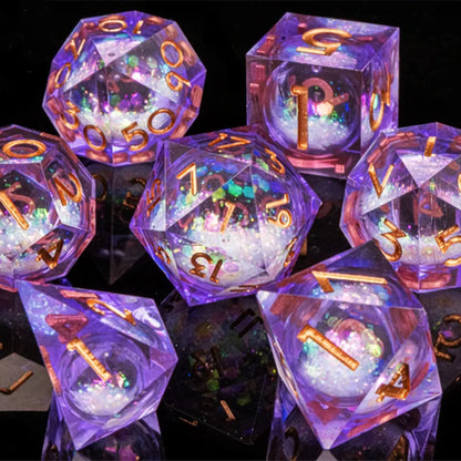 Liquid Core Butterfly DnD Dice Set – 7 Pcs