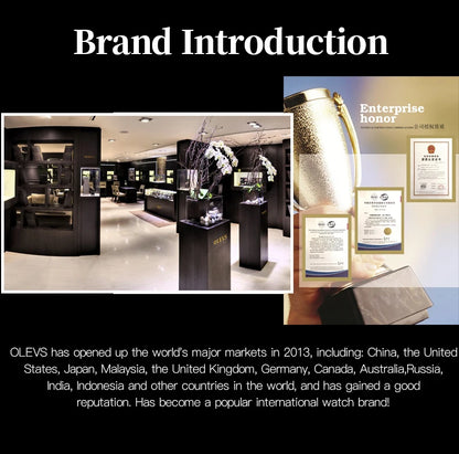 OLEVS 9925 Men's Watch - Luxury Square, Chronograph, Waterproof, Leather Strap