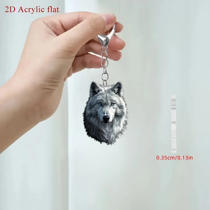 Wolf Head Acrylic Keychain - 30cm 2D Flat Ornament