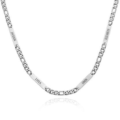 Personalized Name Engraving Necklace - Custom Stainless Steel Chain
