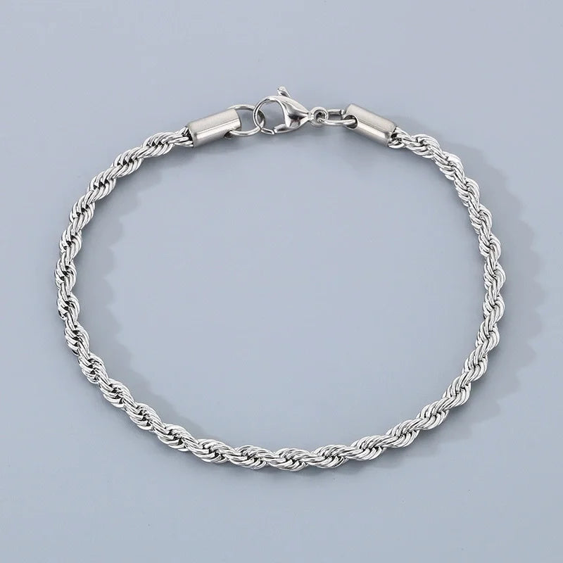 18K Gold Plated Sterling Silver Chain Bracelet