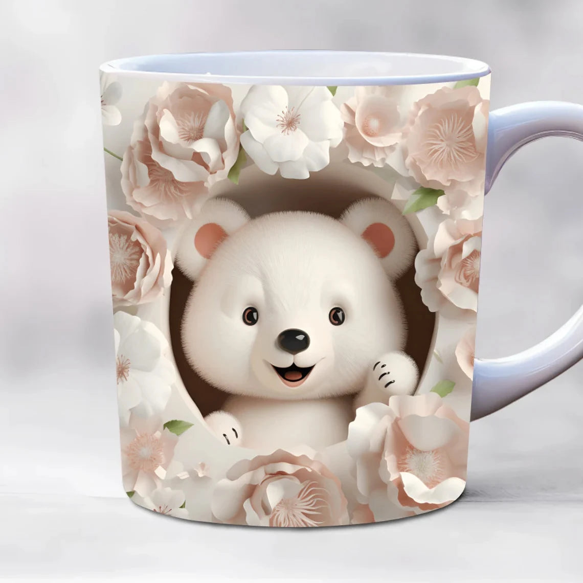 Wolf & Dog Beer Picture Ceramic Coffee Mug - 350ml Gift Cup