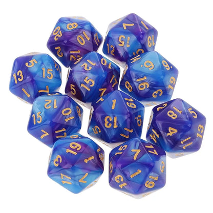 Sharp-Edge Resin Liquid-Core Dice Set for D&D and RPG Games