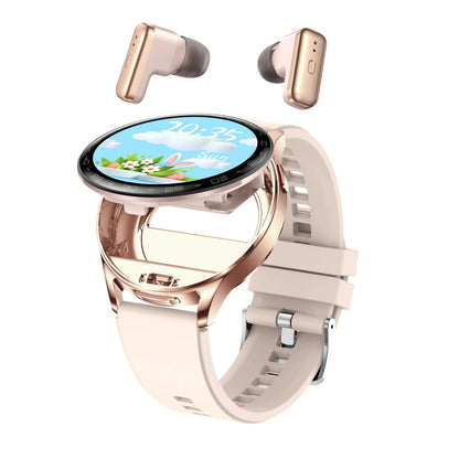 2-in-1 Smartwatch with TWS Earbuds - 1.39" IPS, Heart Rate, IP67, Bluetooth 5.0, 300mAh