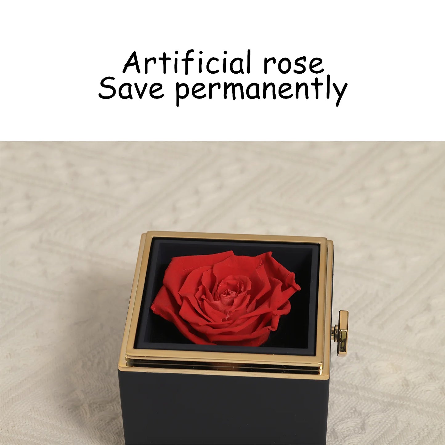 Eternal Rose Box with Custom Envelope Necklace Gift Set
