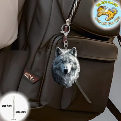 Wolf Head Acrylic Keychain - 30cm 2D Flat Ornament