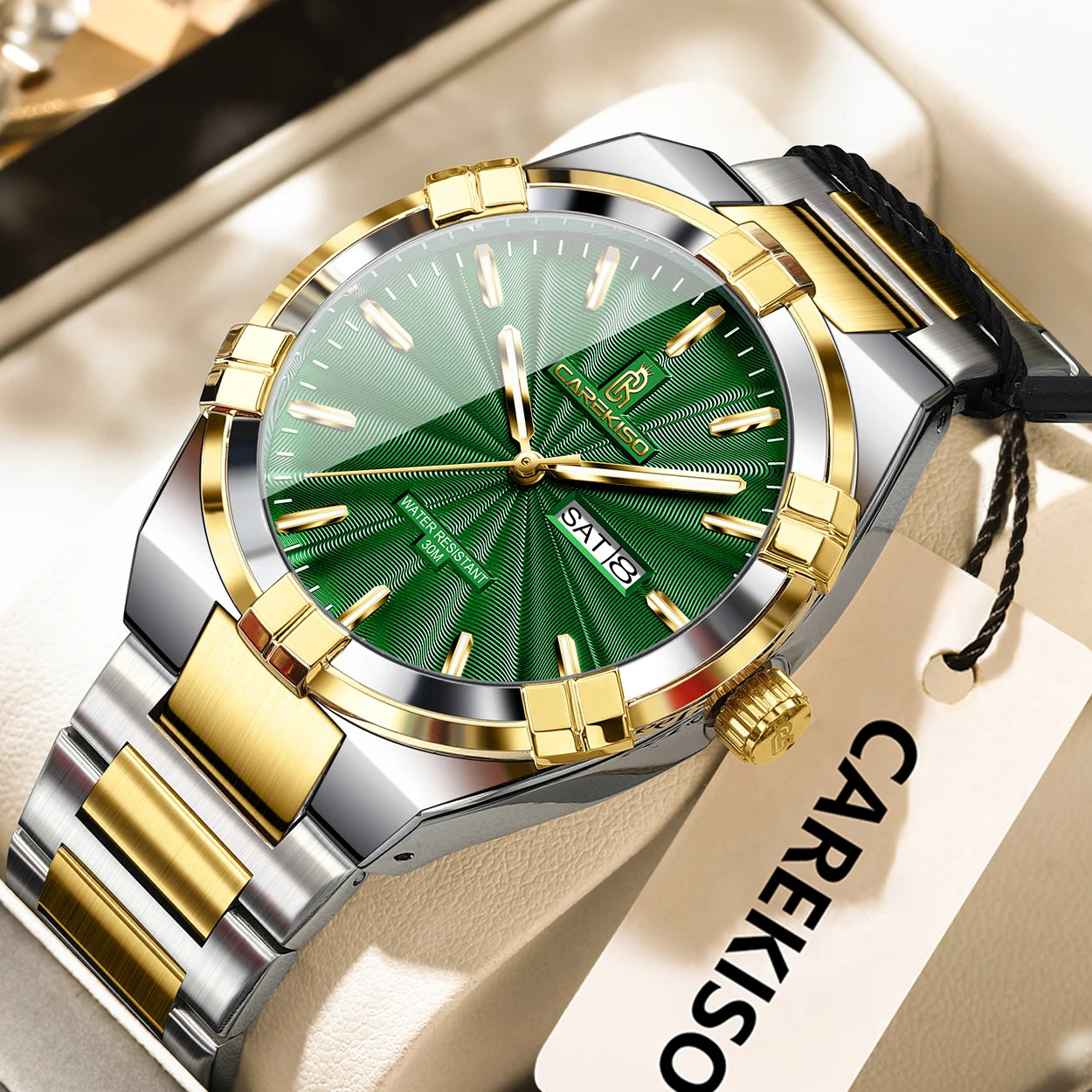 CAREKISO Military Watch - Waterproof Luminous Quartz with Date & Week