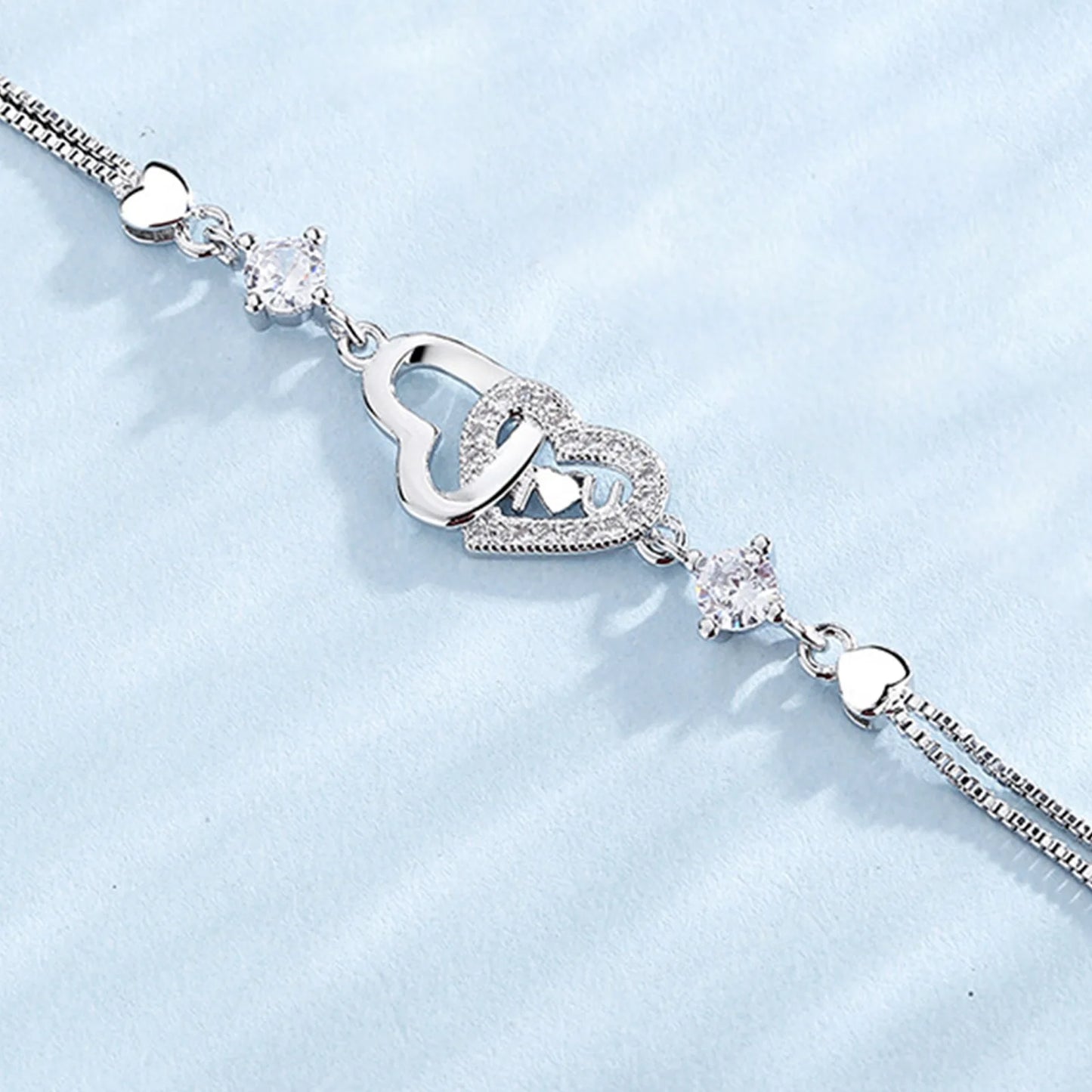 To My Daughter Heart Bracelet - Birthday Gift with Card and Box