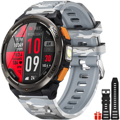 EIGIIS KE5 Smart Watch – 1.45" TFT, 3ATM, 530mAh, Compass & Altimeter