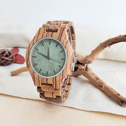 Rainch Vintage Wooden Quartz Watch for Men and Women