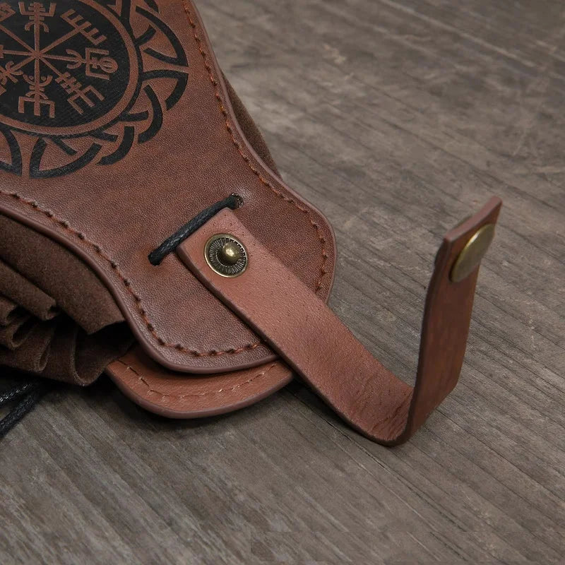 Genuine Leather Dice Bag Tray and Drawstring Pouch for RPG Games