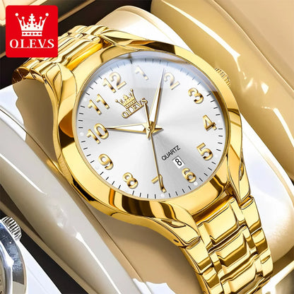 OLEVS 3650 Men’s Quartz Watch with Luminous Hands and Week Display