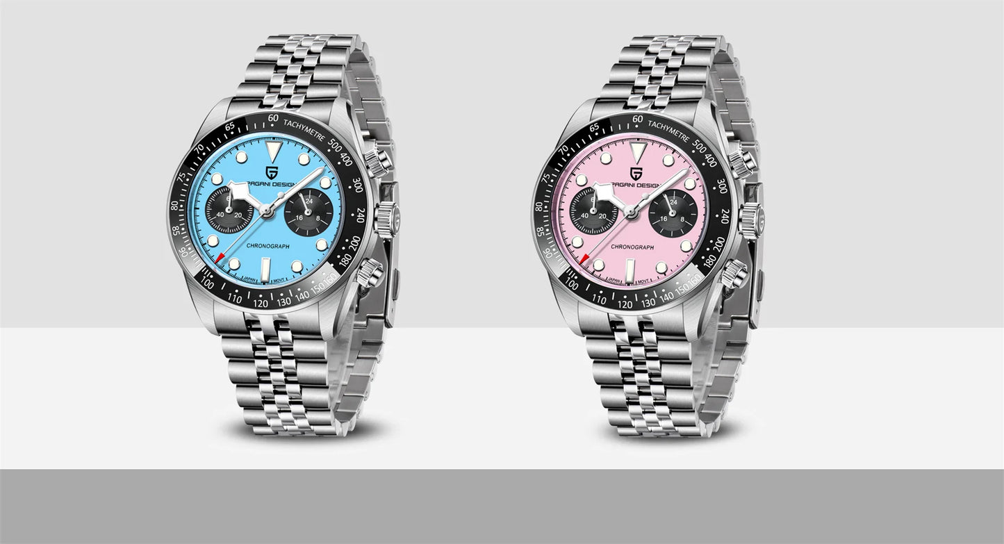 PAGANI DESIGN PD-1813 Chronograph Watch - Sapphire, 100M Waterproof, Luxury Sport