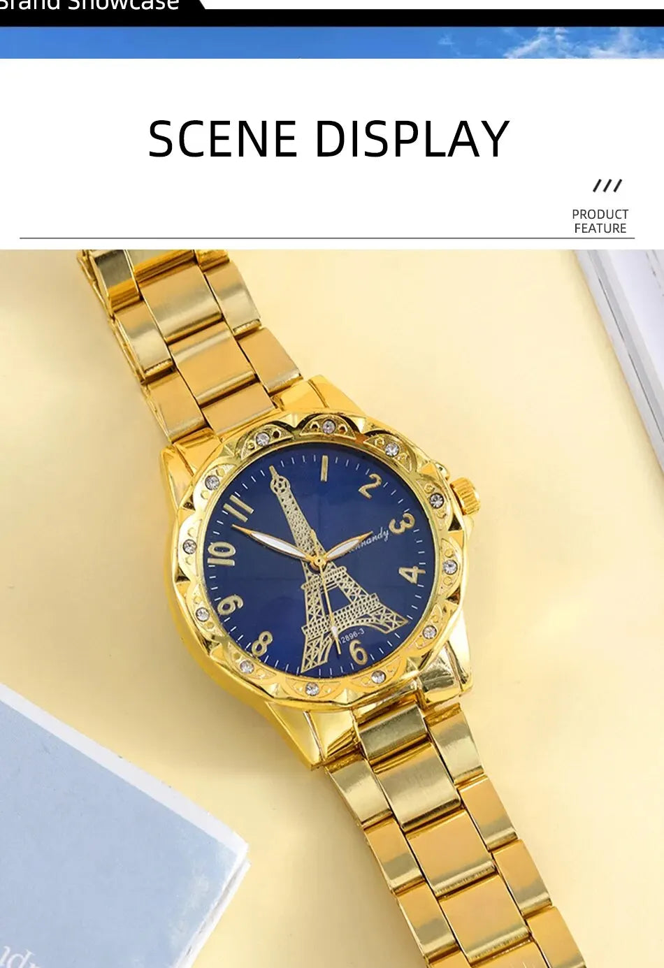 yolako Men's Stainless Steel Quartz Watch - Luminous, Auto Date, Calendar, Arabic Numeral, 42mm