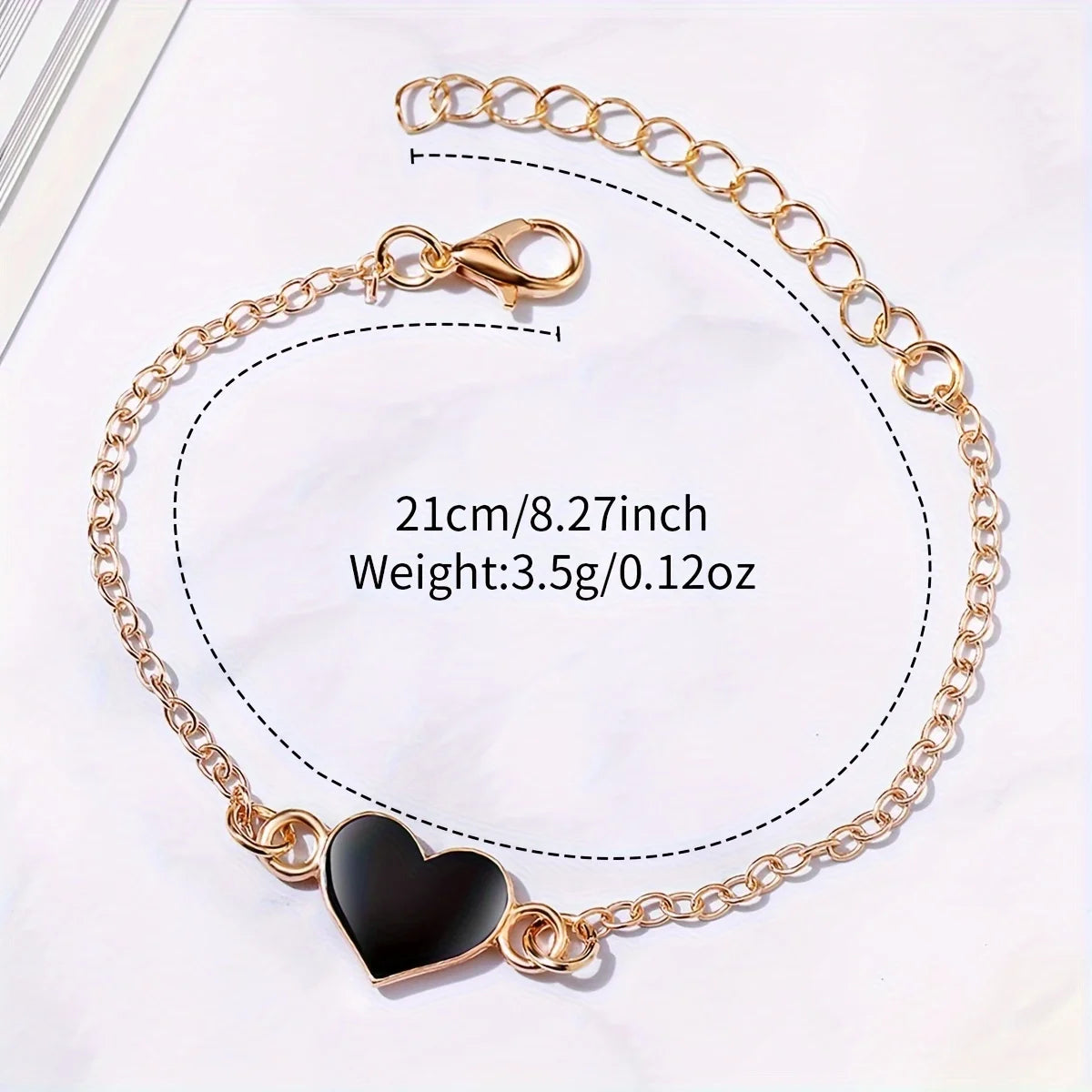 2pcs Women's Rhinestone Quartz Watch & Heart Bracelet Set - PU Leather, Arabic Numeral, 33mm