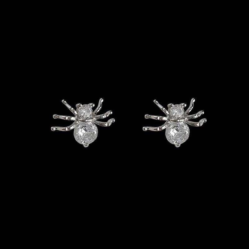 Spider Zircon Stud Earrings