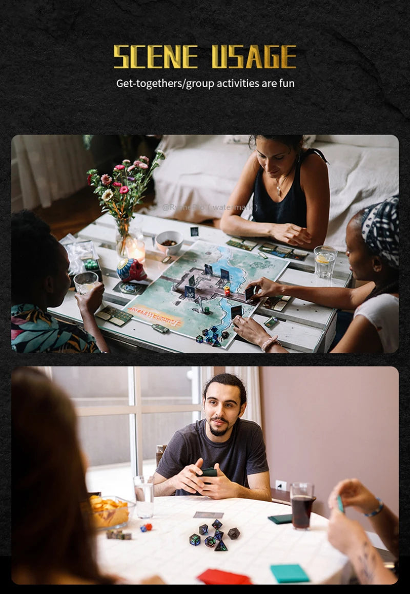 LED Dice Set - Light-Up D&D Polyhedral Dice